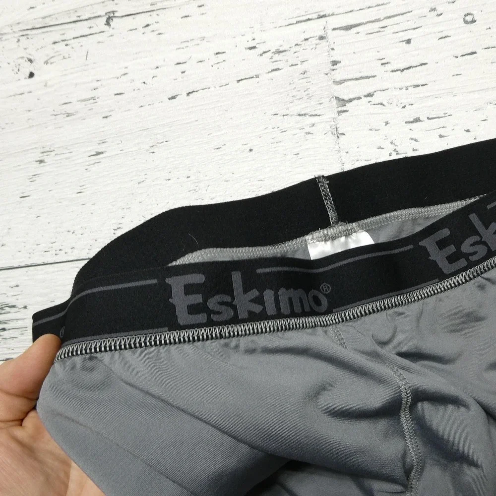 Eskimo Long Johns Pants Mens Medium Gray Thermal Fleece Base Layer Underwear